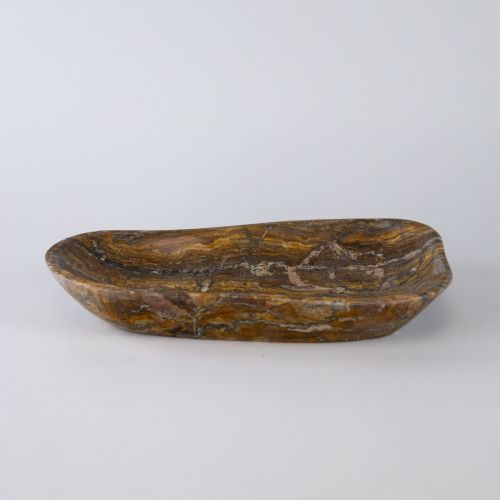 Large Brown Coloured Onyx Bowl (T8256)
