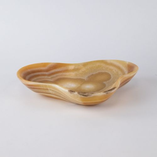 Large Caramel Coloured Onyx Bowl (T8257)