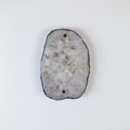 Pair Of Small Agate Wall Lights With Antique Brass Finish (T8473)