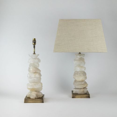 Pair of Clear Rock Crystal 
