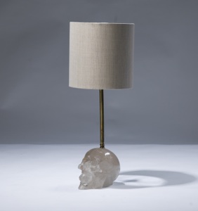 Single Small Clear Crystal 'skull' Lamp (T3058)