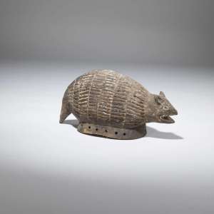 Antique Wooden Painted Tribal Armadillo (T3833)