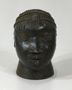 Bronze Benin Metal Decorative Head (T4787)