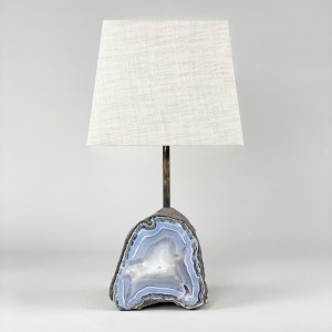Single Small Agate Lamp With Antique Brass Base (T5351)