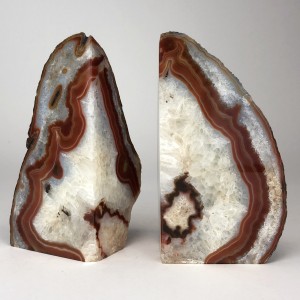 Red Mineral Bookends (T5657)