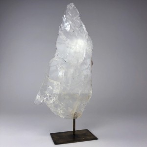 Rock Crystal Mineral on Antique Brass Stand (T5692)