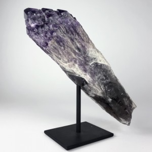 Amethyst Rose on Brown Bronze Stand (T5770)