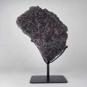 Double Sided Amethyst Mineral on Brown Bronze Stand (T5802)
