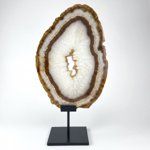 Massive Clear / Brown Agate on Brown Bronze Stand (T5852)