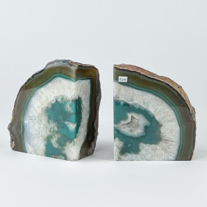 Green Agate Bookends (T7283)