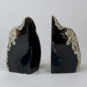Black Agate Bookends (T7297)