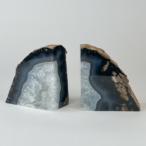 Black Agate Bookends (T7298)