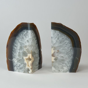 Brown Agate Bookends (T7307)