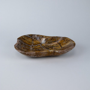 Large Brown Coloured Onyx Bowl (T7697)