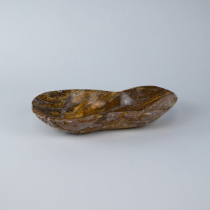 Large Brown Coloured Onyx Bowl (T7700)